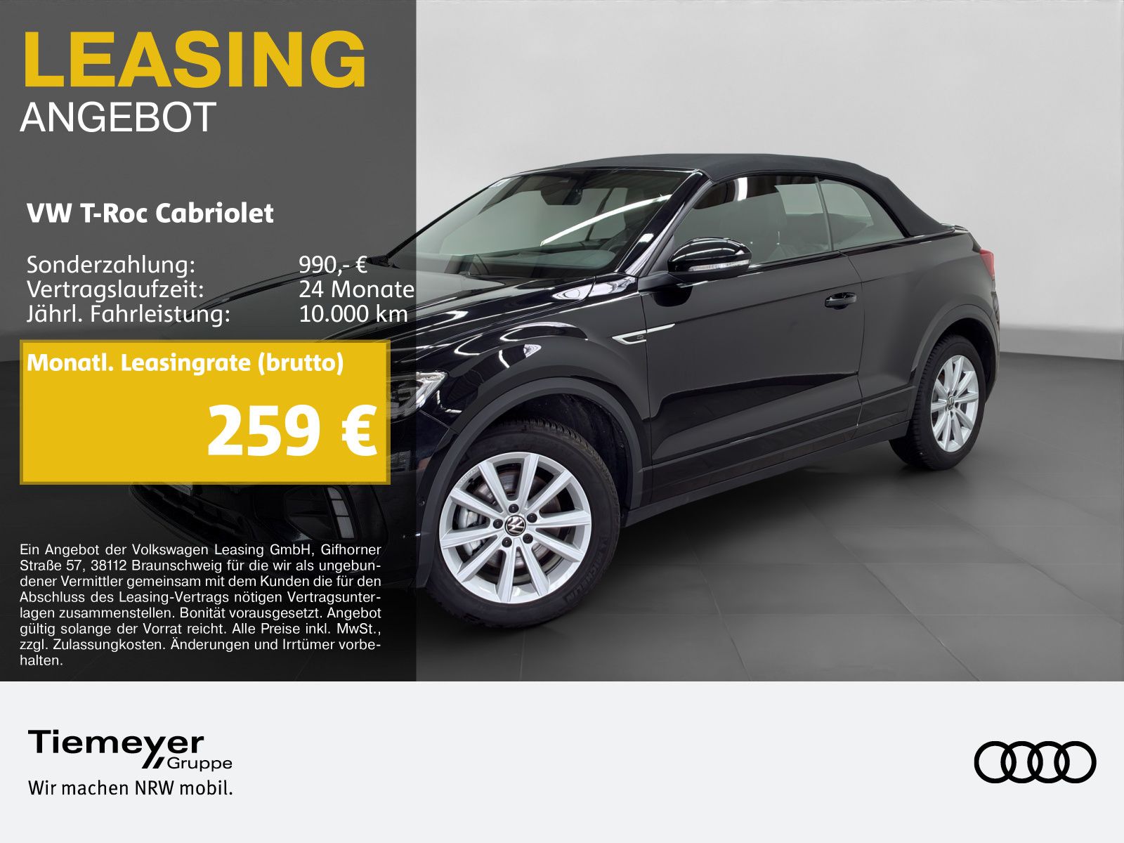 Volkswagen T-Roc Cabrio 1.5 TSI DSG R-LINE BLACK LM19 NAVI