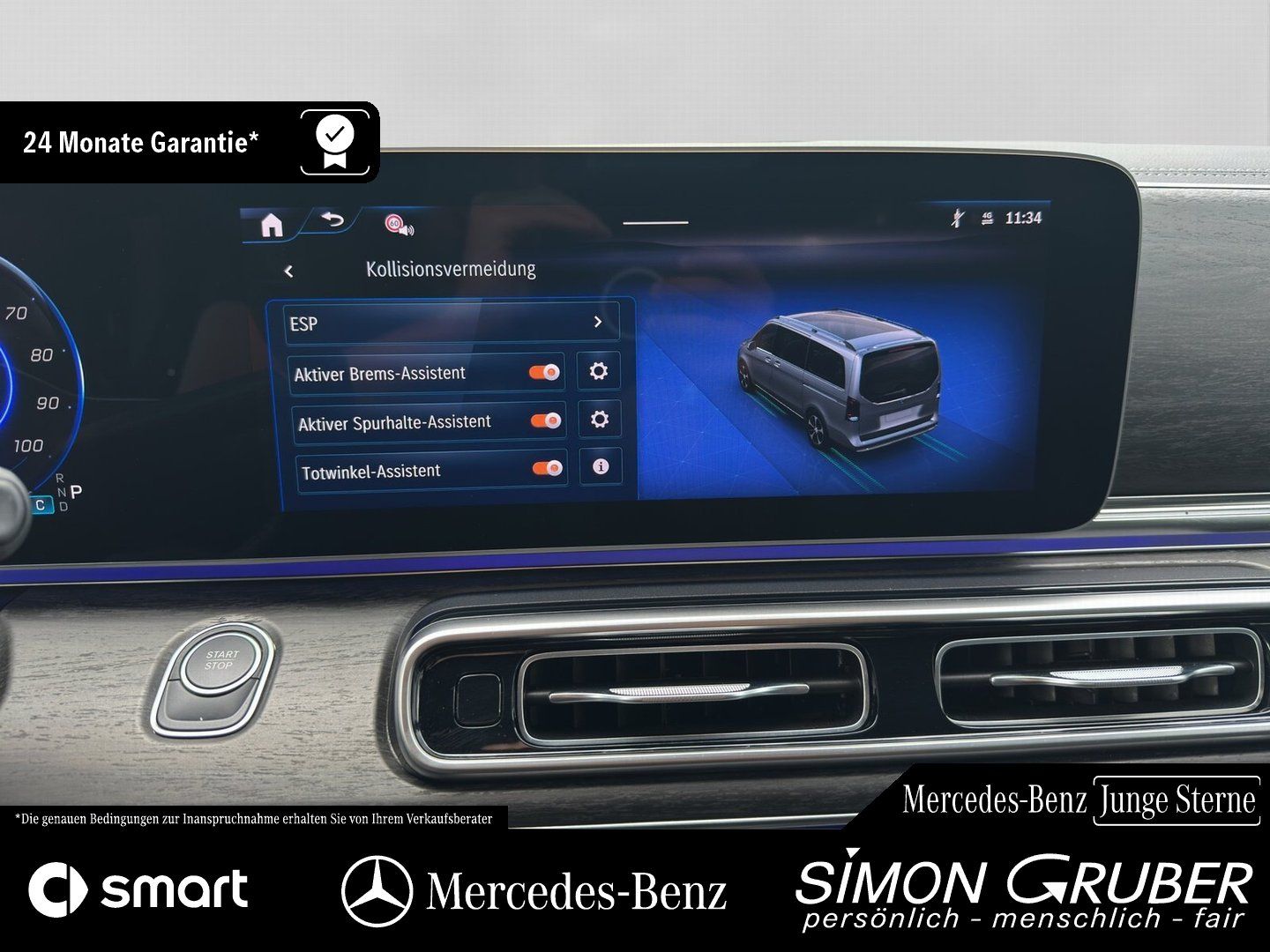 Fahrzeugabbildung Mercedes-Benz EQV 300 AVANTGARDE Lang Pano 6 Sitze facelift