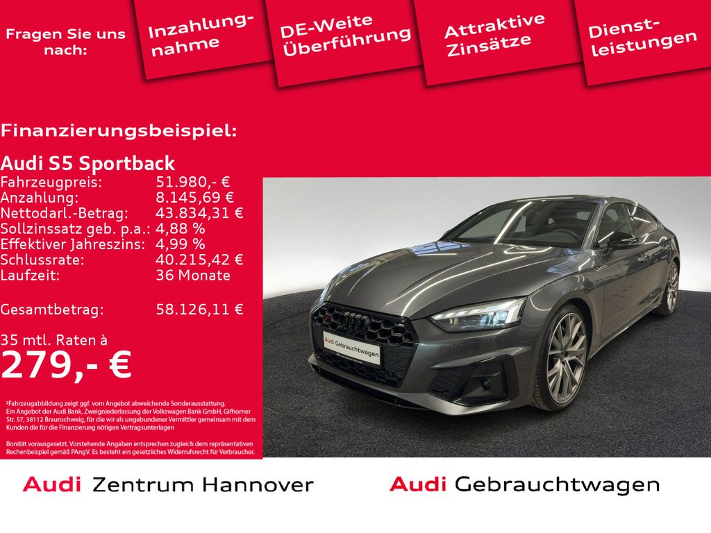 Audi S5 Sportback 55 TDI quattro Matrix Pano Kamera N