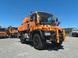 Unimog U500 205 KW Arbeits+Krichgang*Hiab Funk Kran* - Unimog Dreiseitenkipper