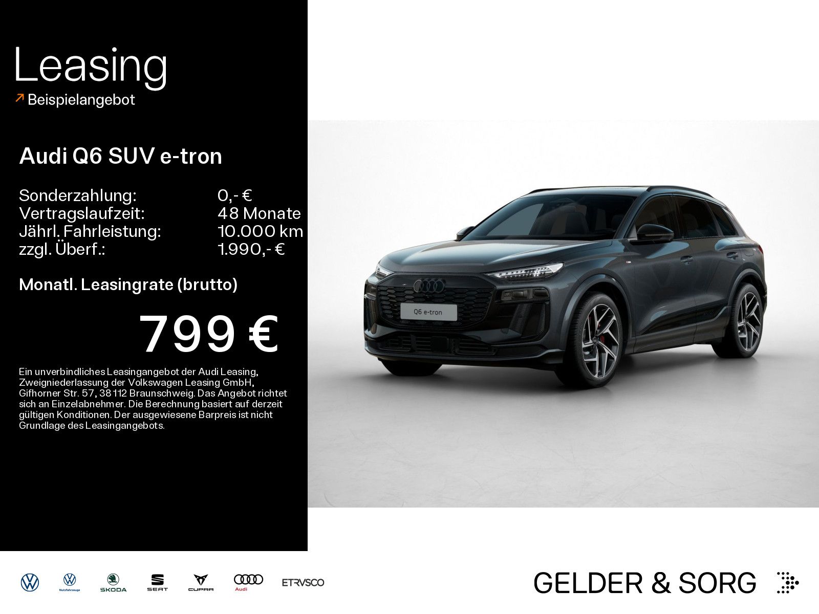 Audi Q6 SUV e-tron quattro 315kW S line business MJ27