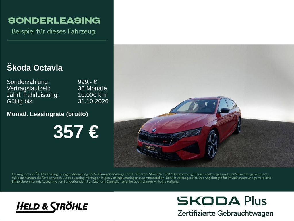Octavia RS 2.0 TSI DSG AHK MATRIX KAM NAV CANTON