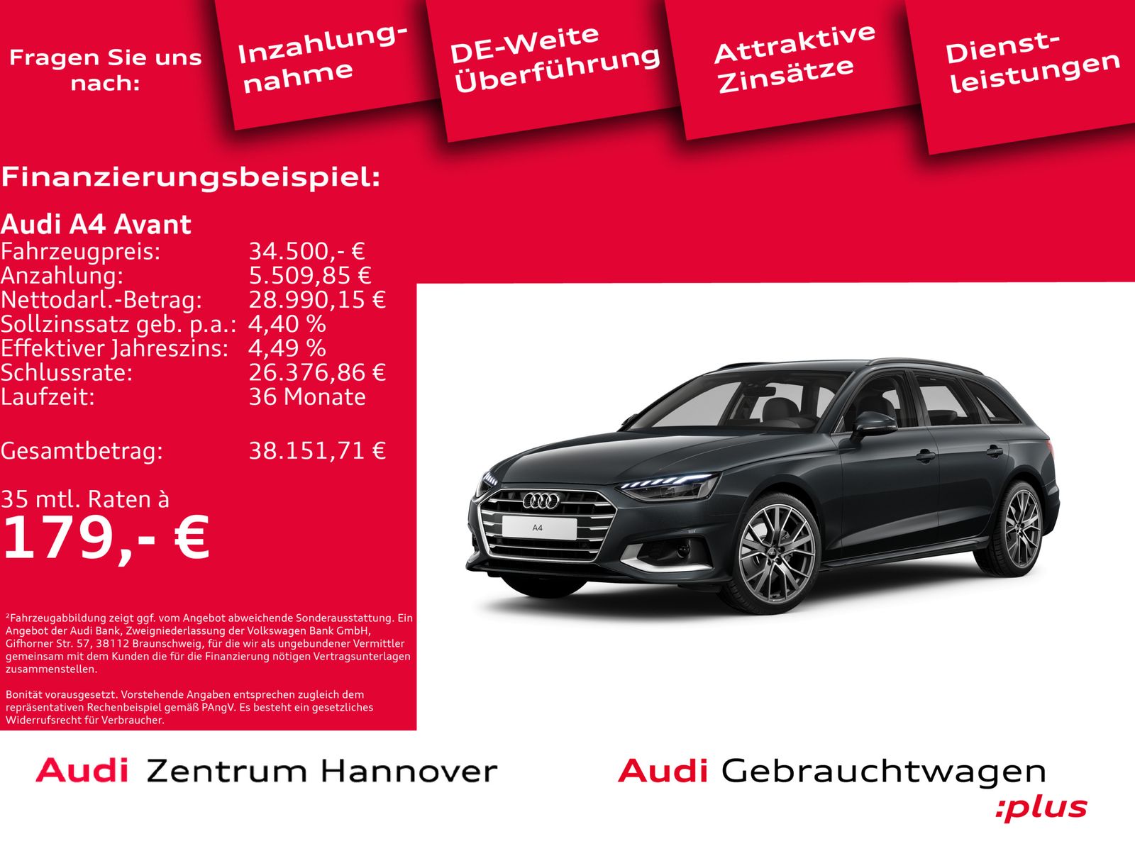 Audi A4 Avant 30 TDI advanced virtuell AHK LED