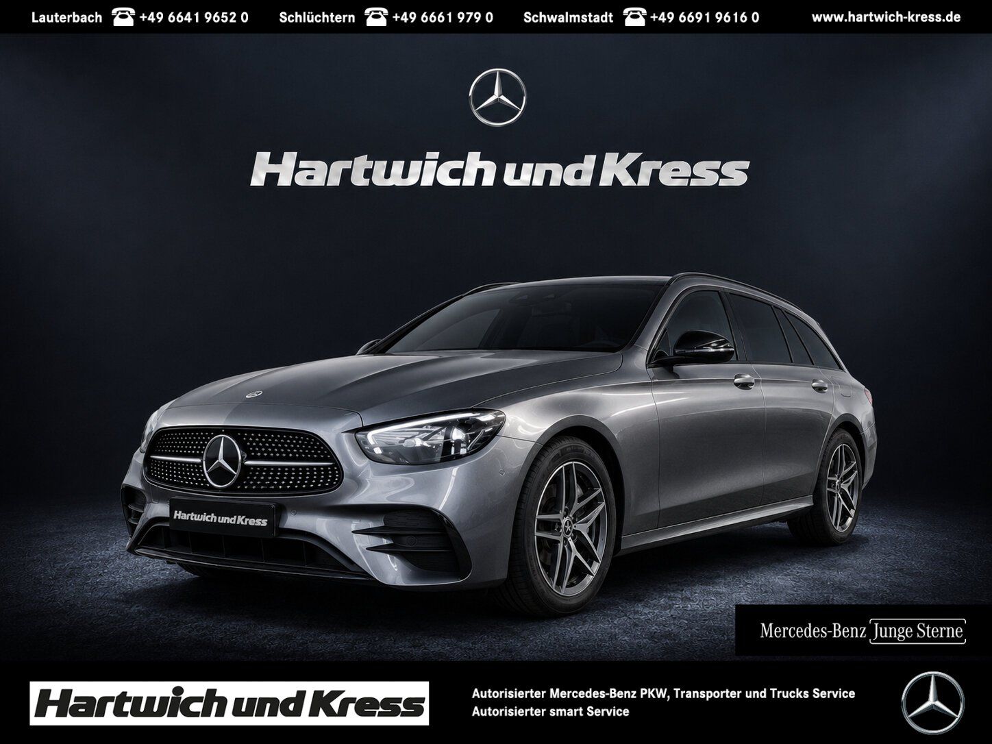 MERCEDES-BENZ E 220 T d AMG Line+AHK+Night+Burmester+360°-Kame