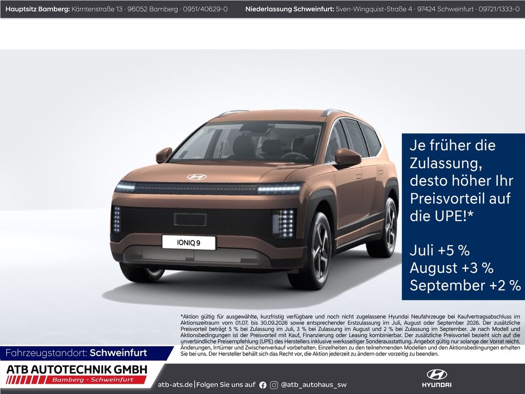 Hyundai IONIQ 9 110 kWh Heckantrieb Navi Memory Sitze To