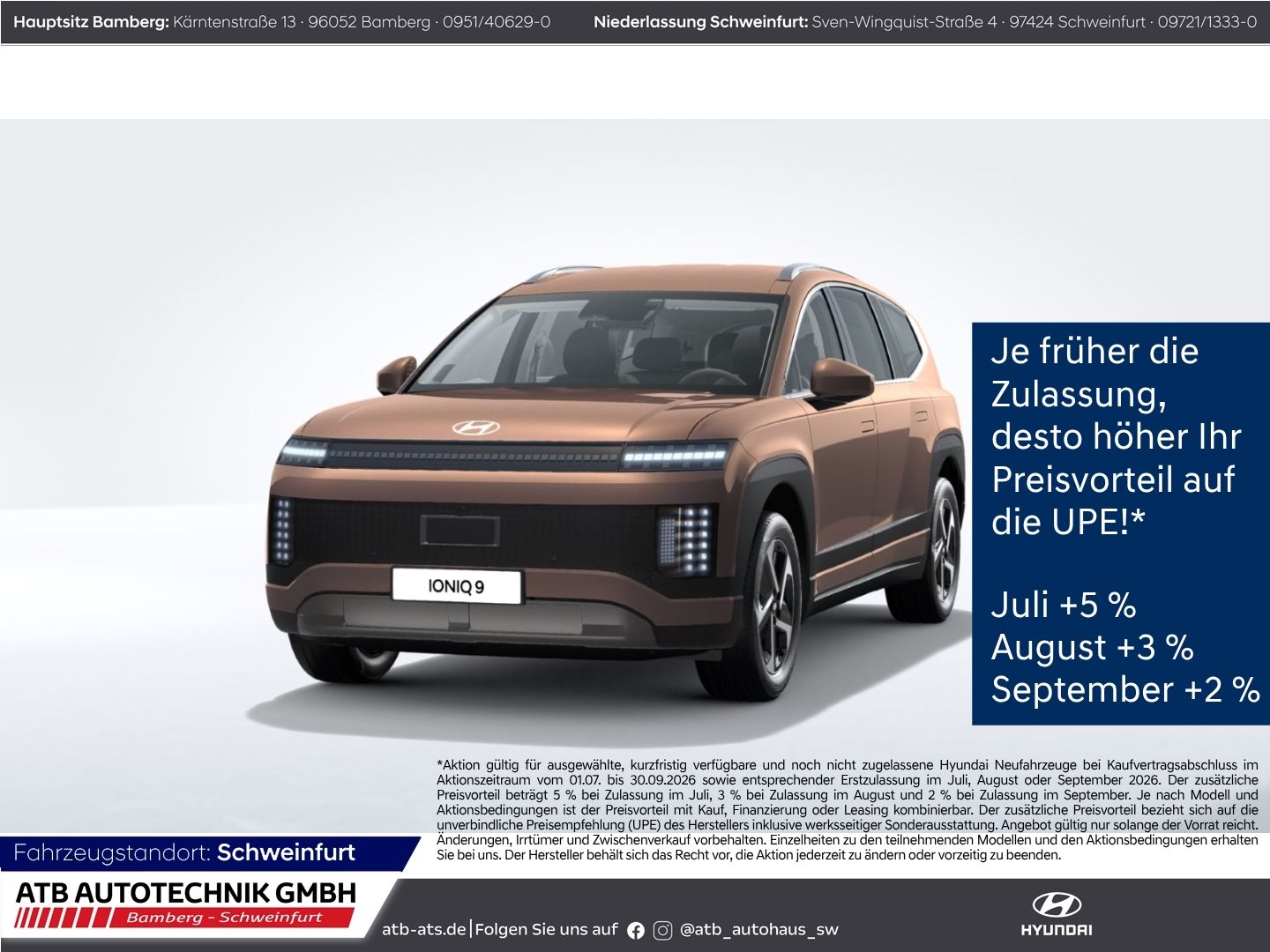 Hyundai IONIQ 9 110 kWh Heckantrieb Navi Memory Sitze To