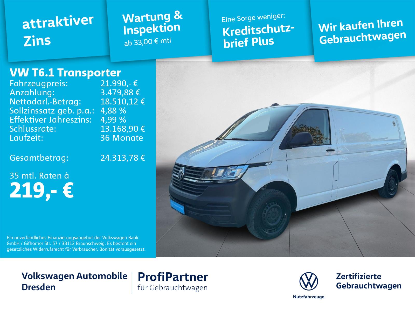 Volkswagen T6.1 Kasten LR 2,0 TDI KLIMA STH NAV KAMERA GRA