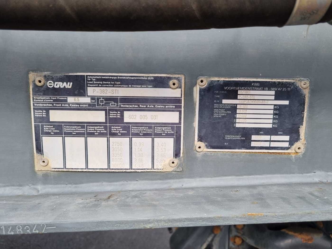 Fahrzeugabbildung Andere KWB P-382-STI Betonmischer Motor SAF-Achsen Lift