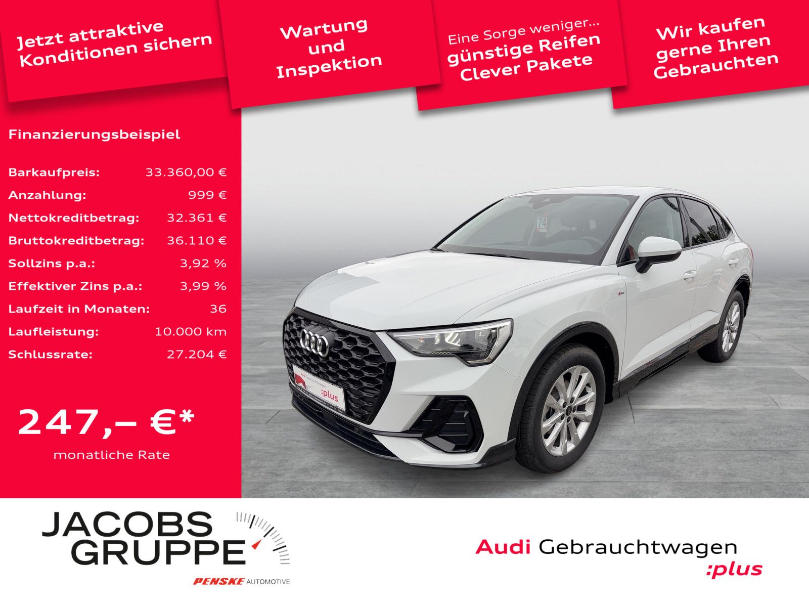 Audi Q3 Sportback 35TFSI S line Black ACC AHK Navi
