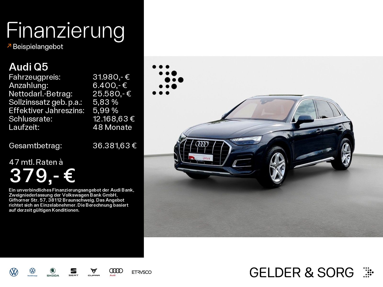 Audi Q5 40 TDI advanced qu Business*HuD*Air*AHK*360°*