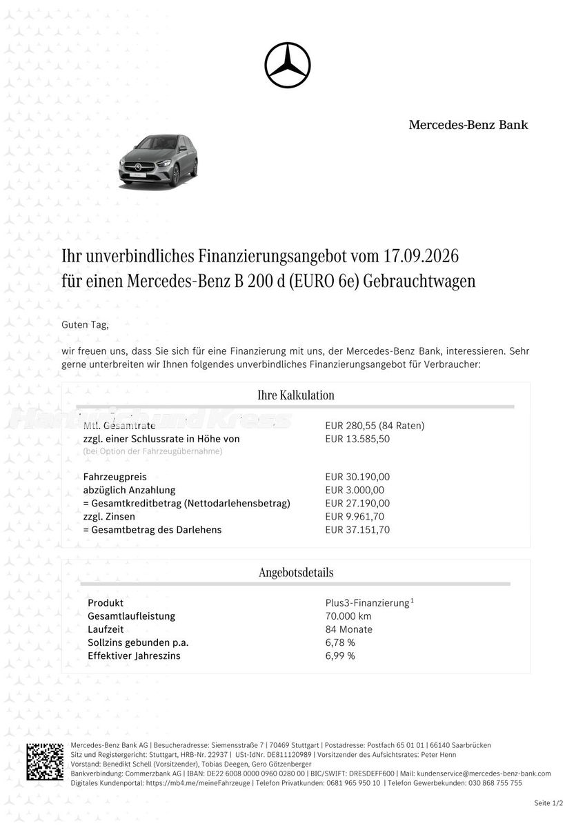 Mercedes-Benz B 200 d Progressive +Pano+Memory+Kamera+Totwinke imagem 3