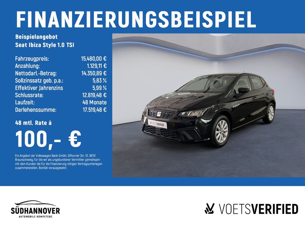 Ibiza Style 1.0 TSI DAB+KLIMA+LED+PDC H+SHZ