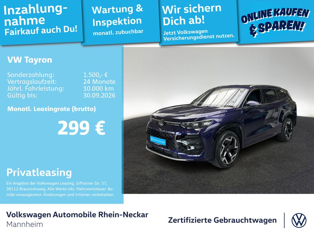 Volkswagen Tayron 2.0 TDI R-LINE AHK LED Kamera Standheizun