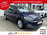 Volkswagen Touran Highline 1.4 TSI EasyOpen+Standheizung+Ka - mit Benzin-Antrieb: Blau, Alcantara, Dachreling
