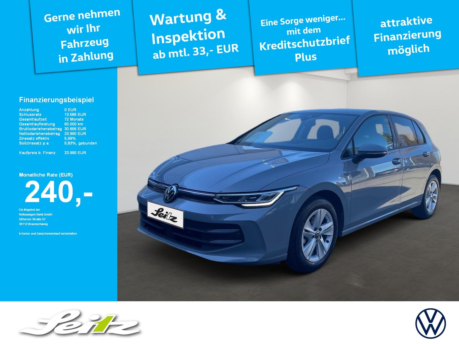 Volkswagen Golf VIII 1.5 TSI Life *AHK*LED*PDC*NAVI*