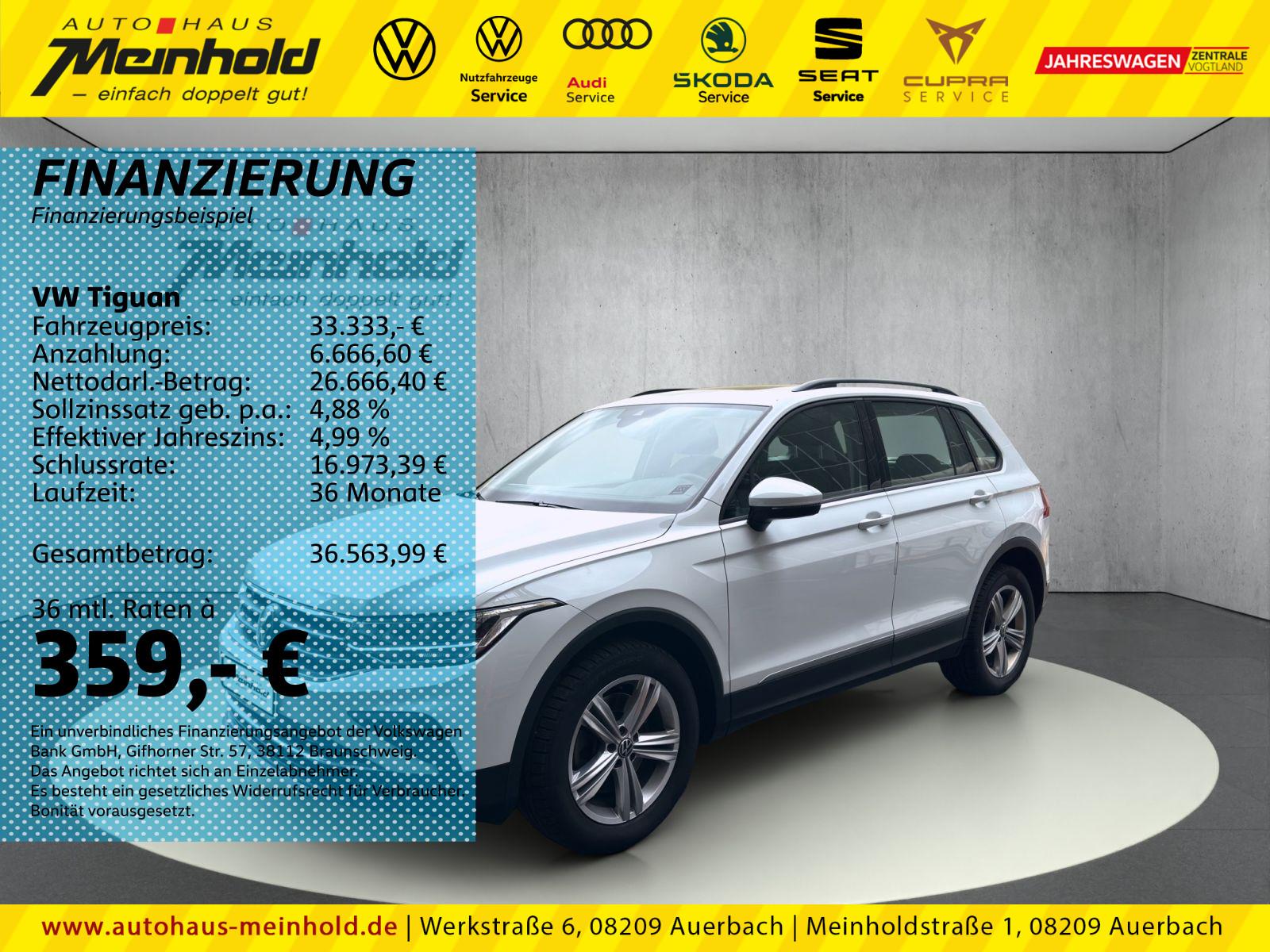 Volkswagen Tiguan 2.0 TSI DSG 4M Life, Dach, Alu 18", LED