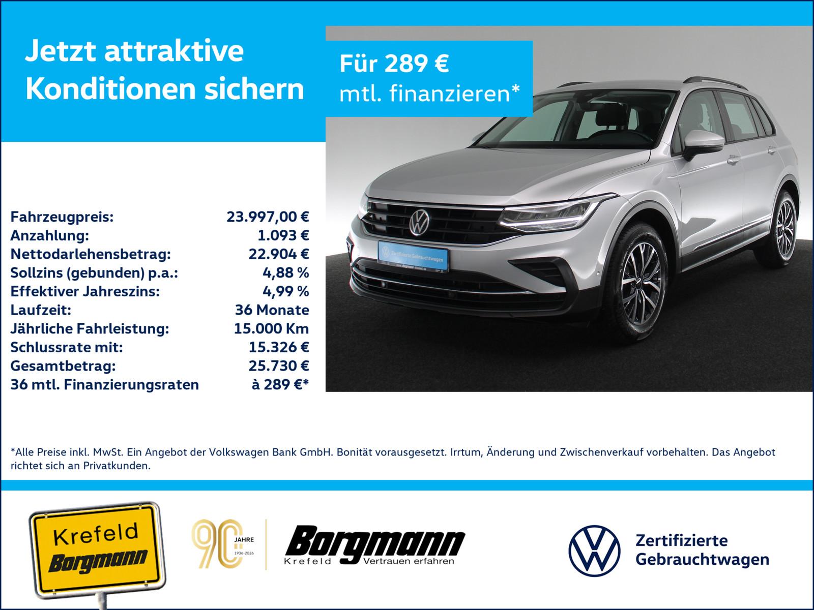 Volkswagen Tiguan 2.0 TDI Life AHK LED ACC NAVI SHZ PDC