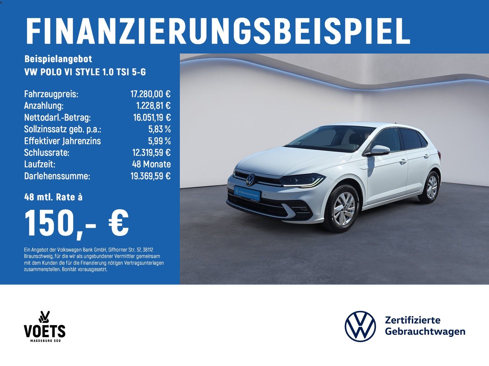 Volkswagen POLO VI STYLE 1.0 TSI 5-G IQ-LIGHT+NAVI+ACC+PDC