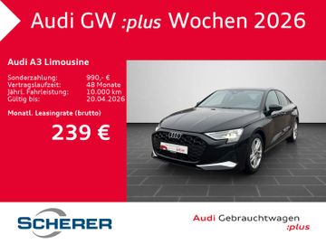 Audi Leasingangebot: Audi A3 Limousine 30 TFSI advanced NAVI VIRTUAL+ SHZ