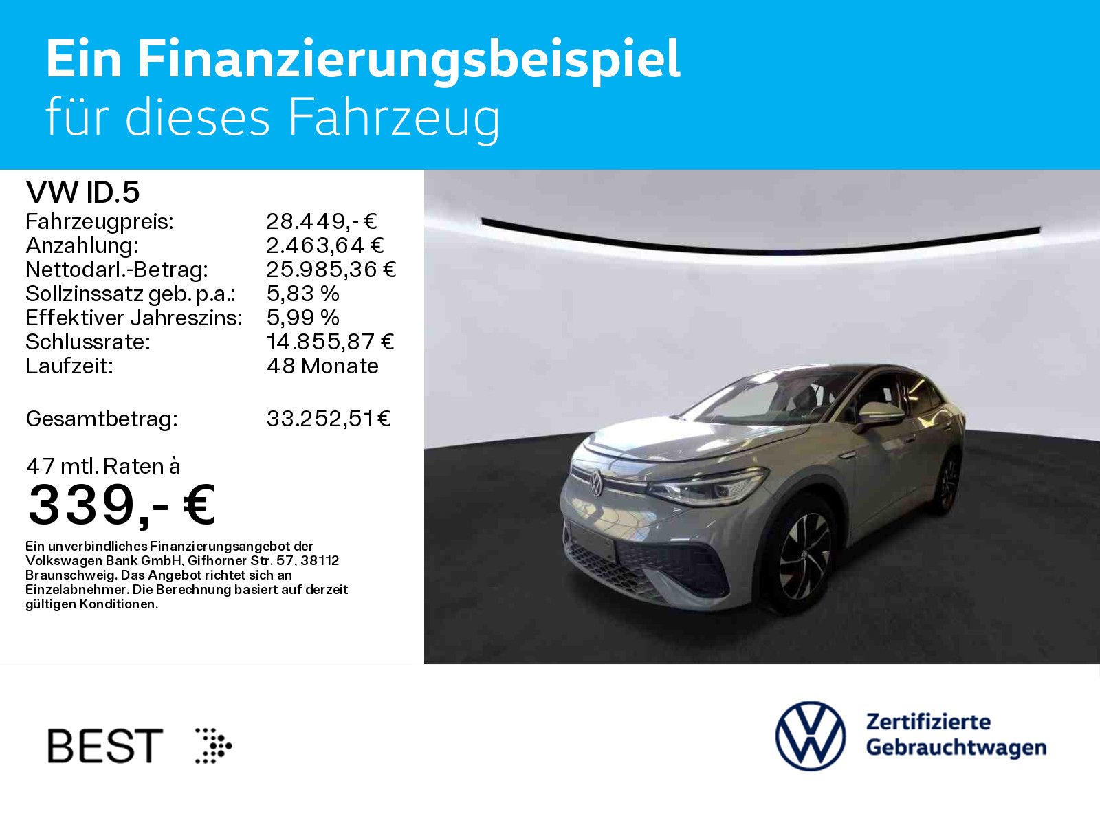 Volkswagen ID.5 Pro Performance WÄRMEPUMPE IQ.LIGHT HUD AHK foto 2