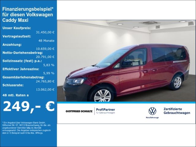 Volkswagen Caddy Maxi Kombi 1.5 TSI DSG Navi 7-Sitzer Parkp