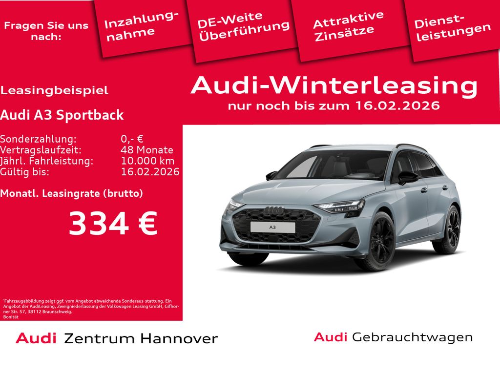 A3 Sportback advanced 30 TFSI Kamera Navi virtua