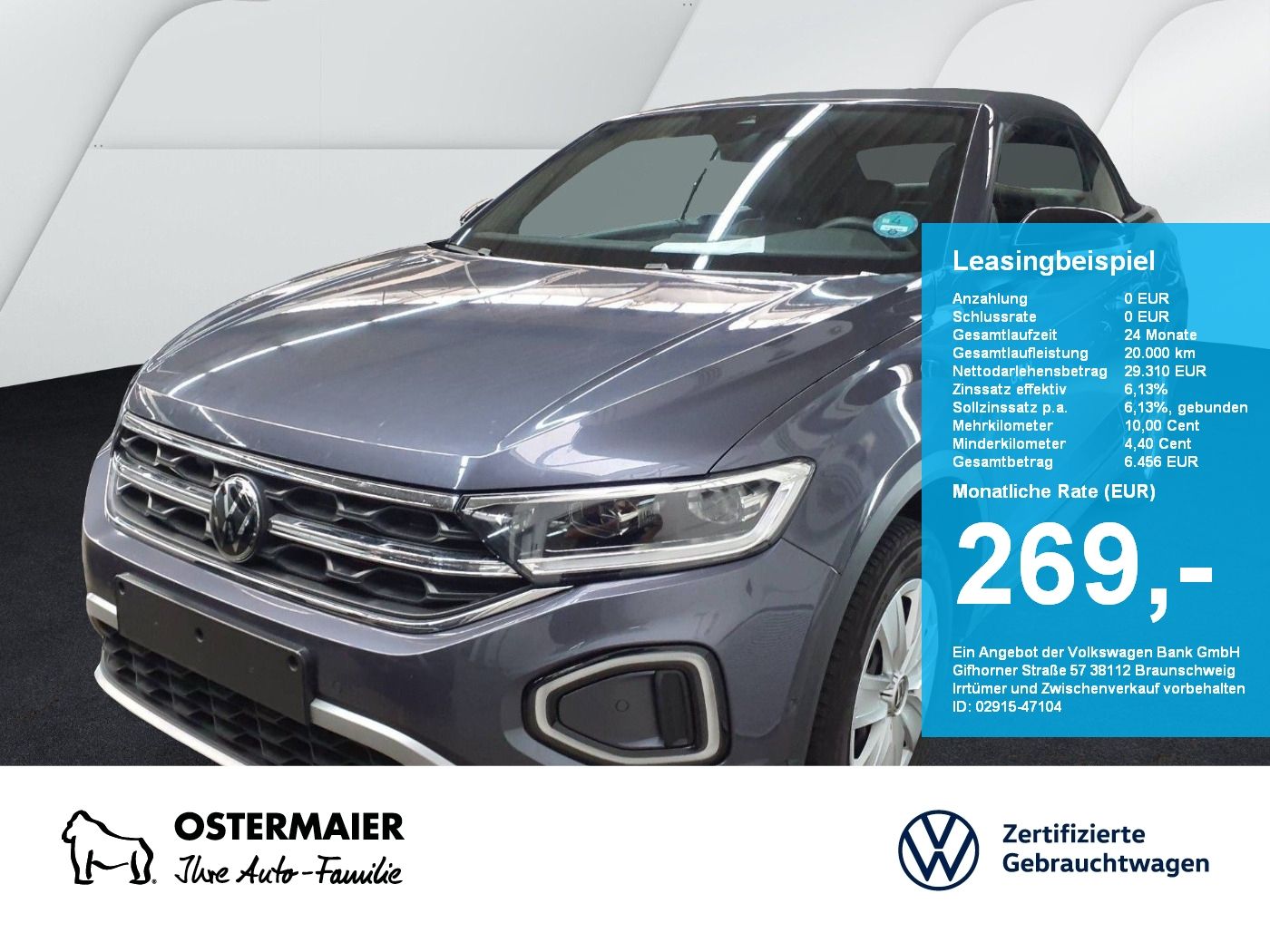 Volkswagen T-Roc Cabriolet GOAL 1.5TSI 150PS DSG ACC.NAVI+V