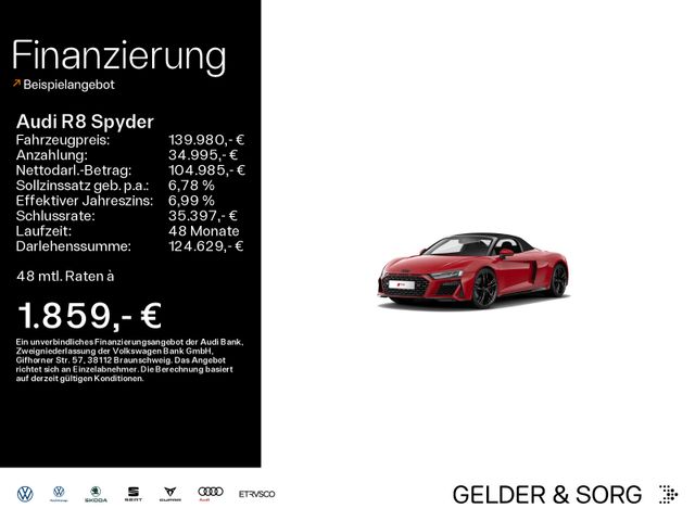 Audi R8 Spyder 5.2 FSI RWD performance R8-Sitze*Dyn.