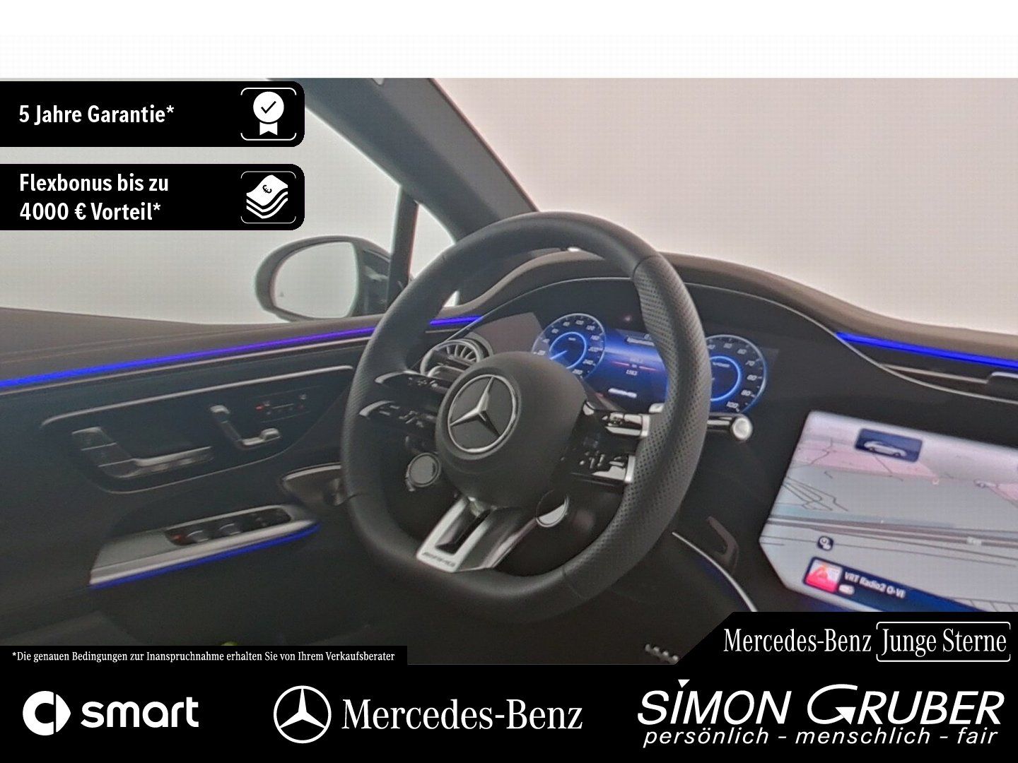 Fahrzeugabbildung Mercedes-Benz EQE 43 4M AMG NightII Carbon Airmatic HUD Hyper