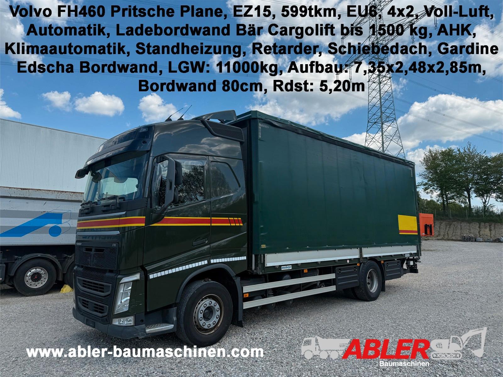 Volvo FH460 Pritsche Plane Bordw. Klima Retarder LBW