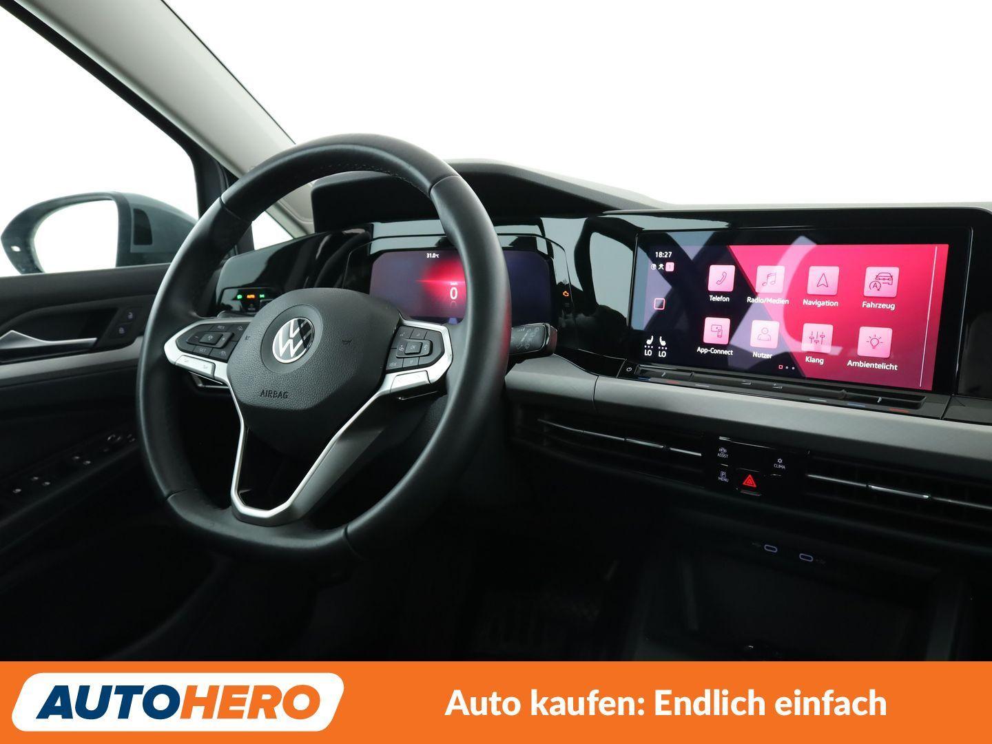 Volkswagen Golf VIII 1.5 eTSI ACT Life Aut. *LED*ACC*PDC*SH, миниатюра 12