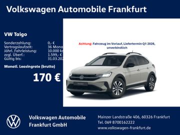Volkswagen Leasingangebot: Volkswagen Taigo Life 1,0 l TSI OPF 70 kW (95 PS) 5 -Gang