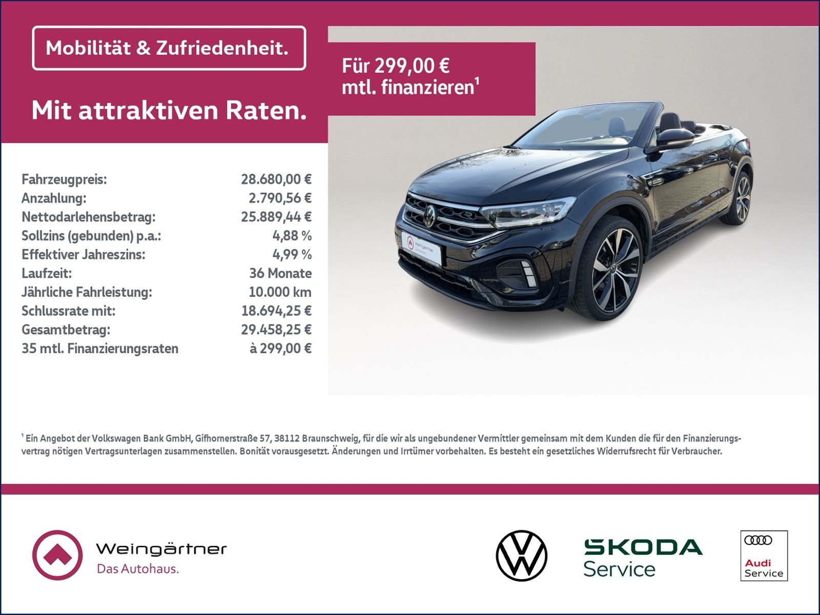 T-Roc Cabriolet 1.5 TSI R-Line, AHK, IQ Drive Pa