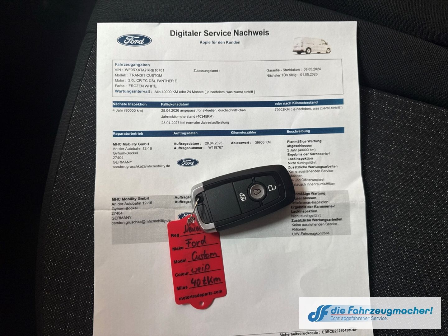 Fahrzeugabbildung Ford Transit Custom Kasten 320 L2 Trend FWD 2.0 EcoBl