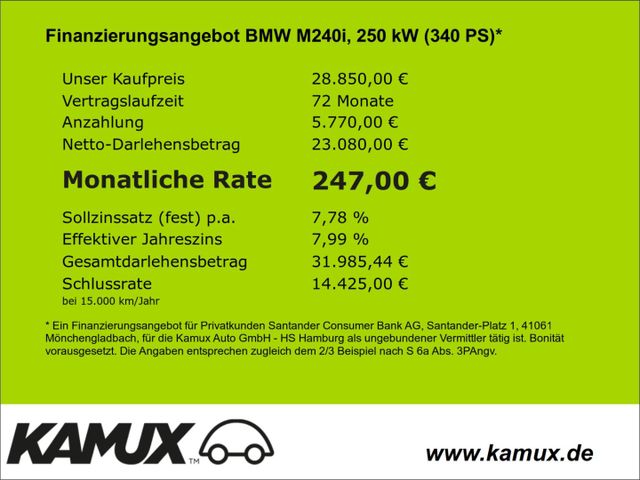 BMW M240i Coupe Steptronic+LED+NAVI+GSD+PDC+AHZ