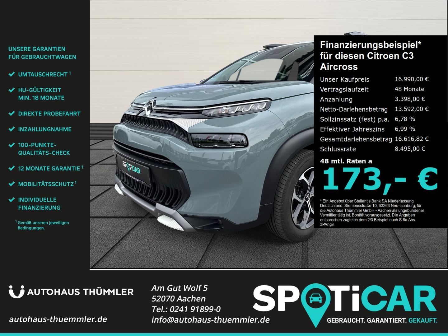 Citroën C3 Aircross Shine AHK-abnehmbar Klimaautom Musik