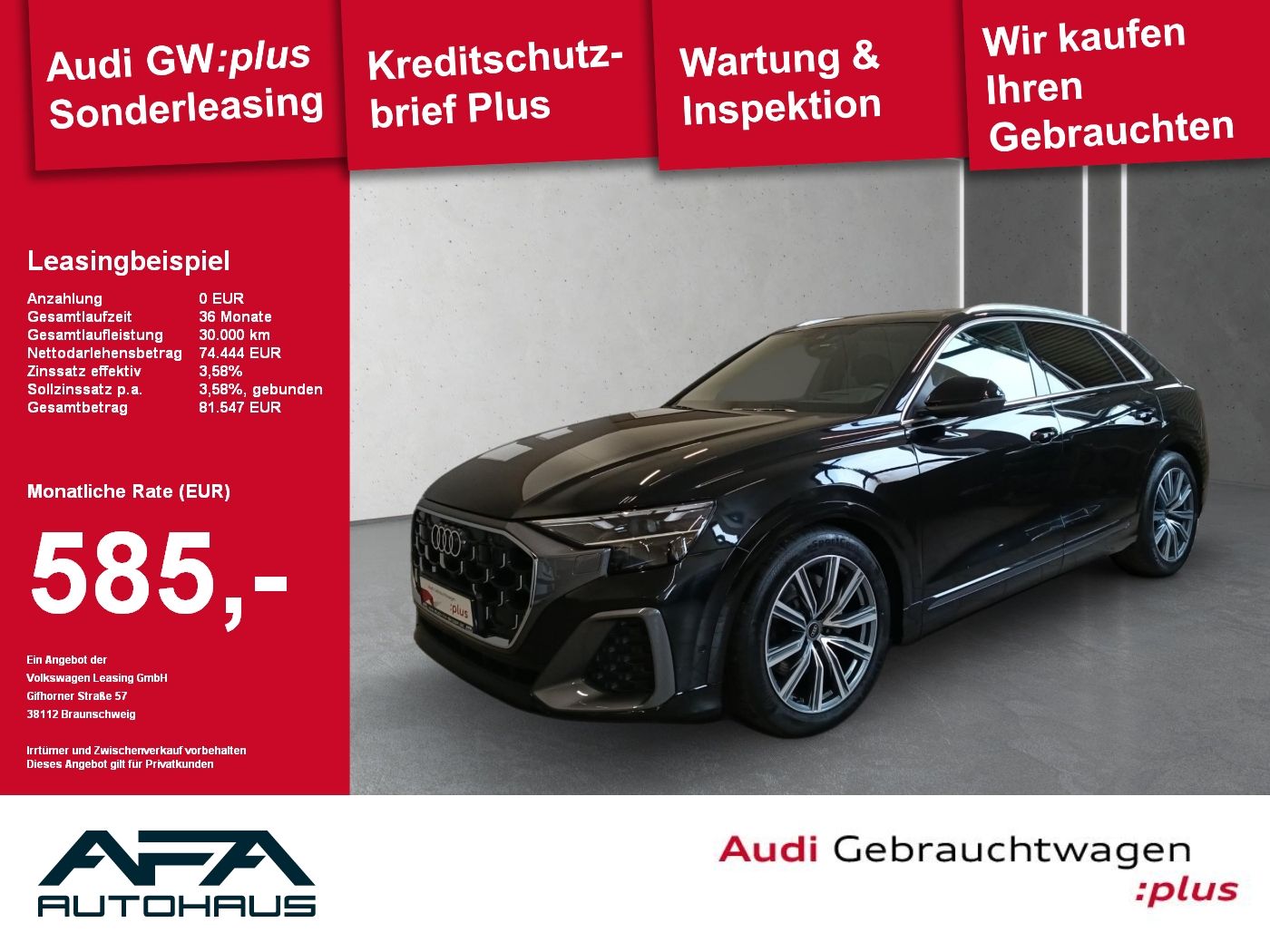 Audi Q8 50 TDI quattro tiptr. S-Line*Pano*AHK*Matrix