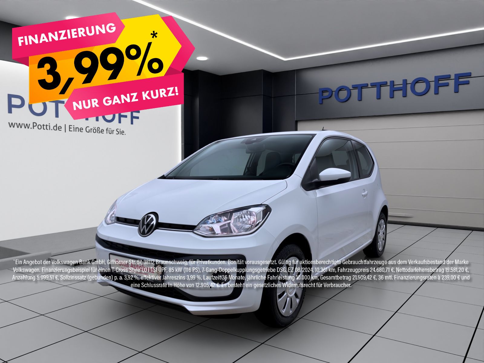 Volkswagen up! 1.0 MPI MOVE UP! KLIMA SITZHZG BLUETOOTH