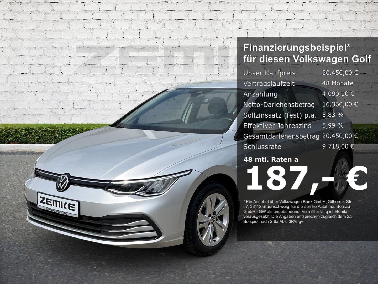 Volkswagen Golf VIII 2.0 TDI Life Navi Digitales Cockpit LE