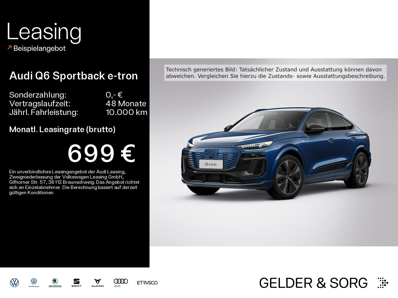 Audi Q6 Sportback e-tron perf. TECHPRO*AHK*PANO*B&O*0