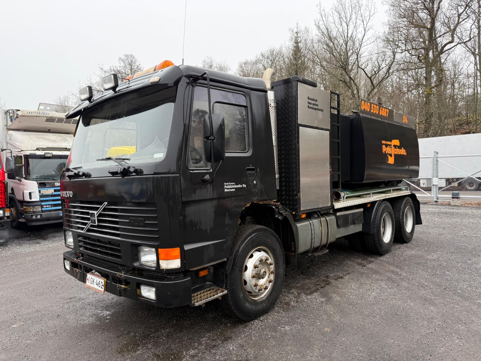 Volvo FL10 6x2 vacuum / presure tank truck, full steel