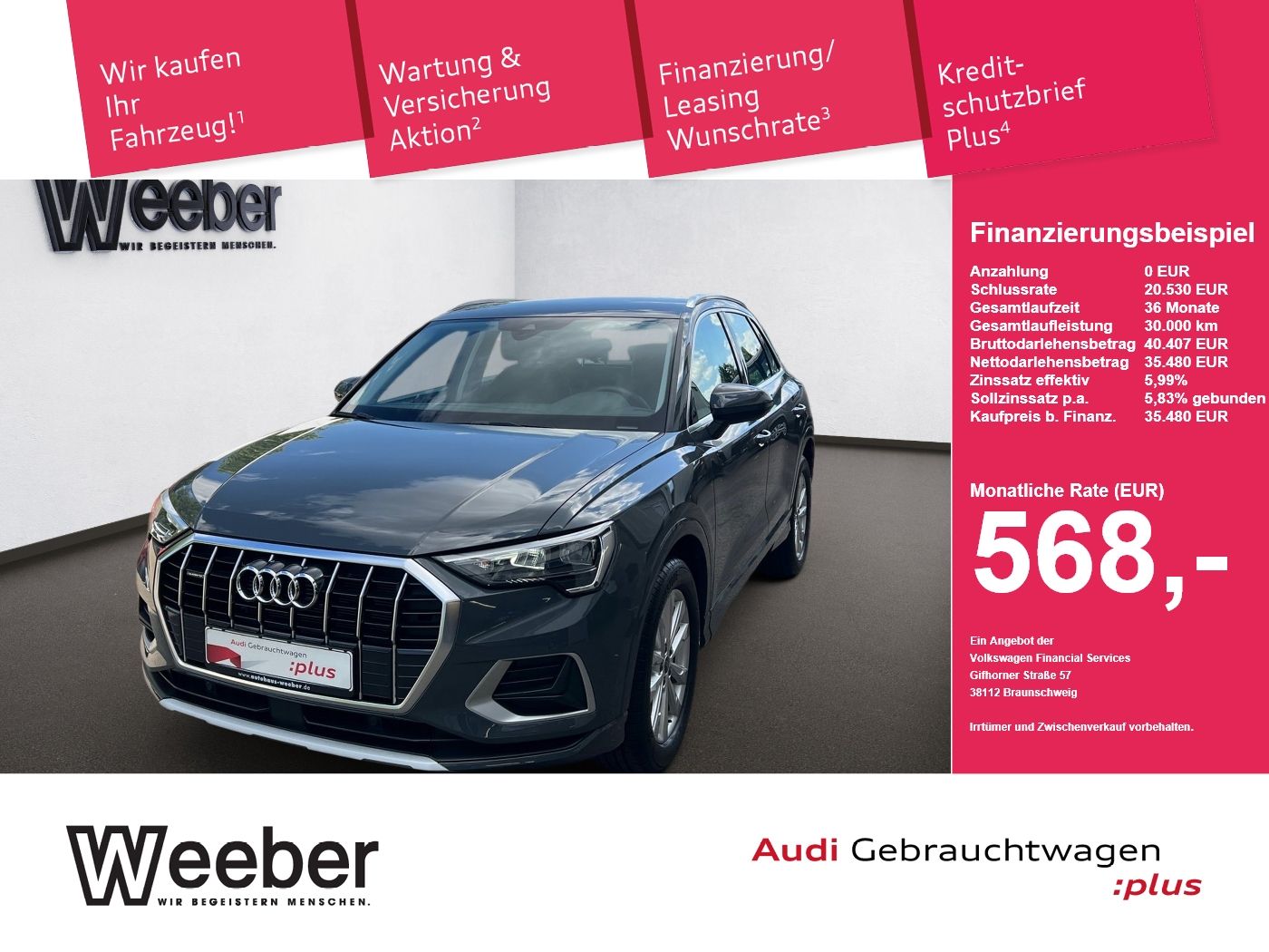Audi Q3 quattro advanced *PDC*GRA*18 LM*SHZ*NAVI* foto 1