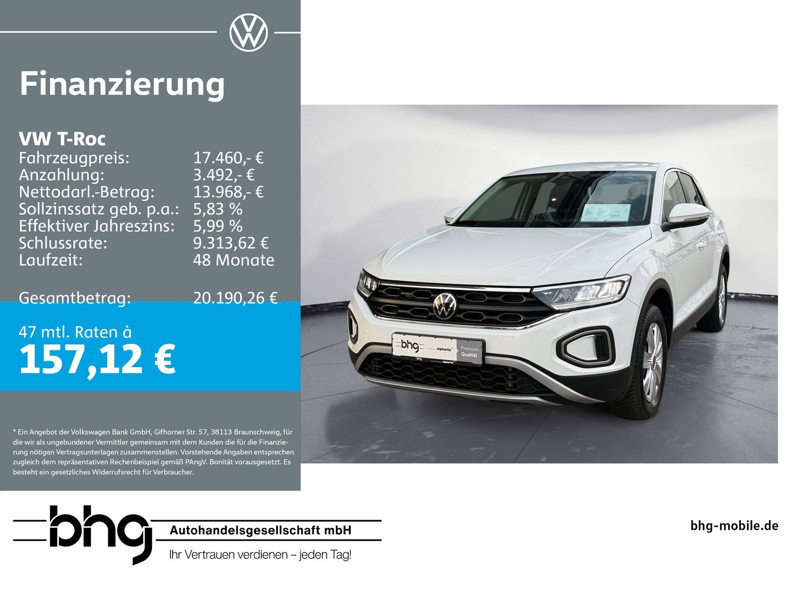 Volkswagen T-Roc 1.0 l TSI OPF AppConnect, LED, Ganzjahresr