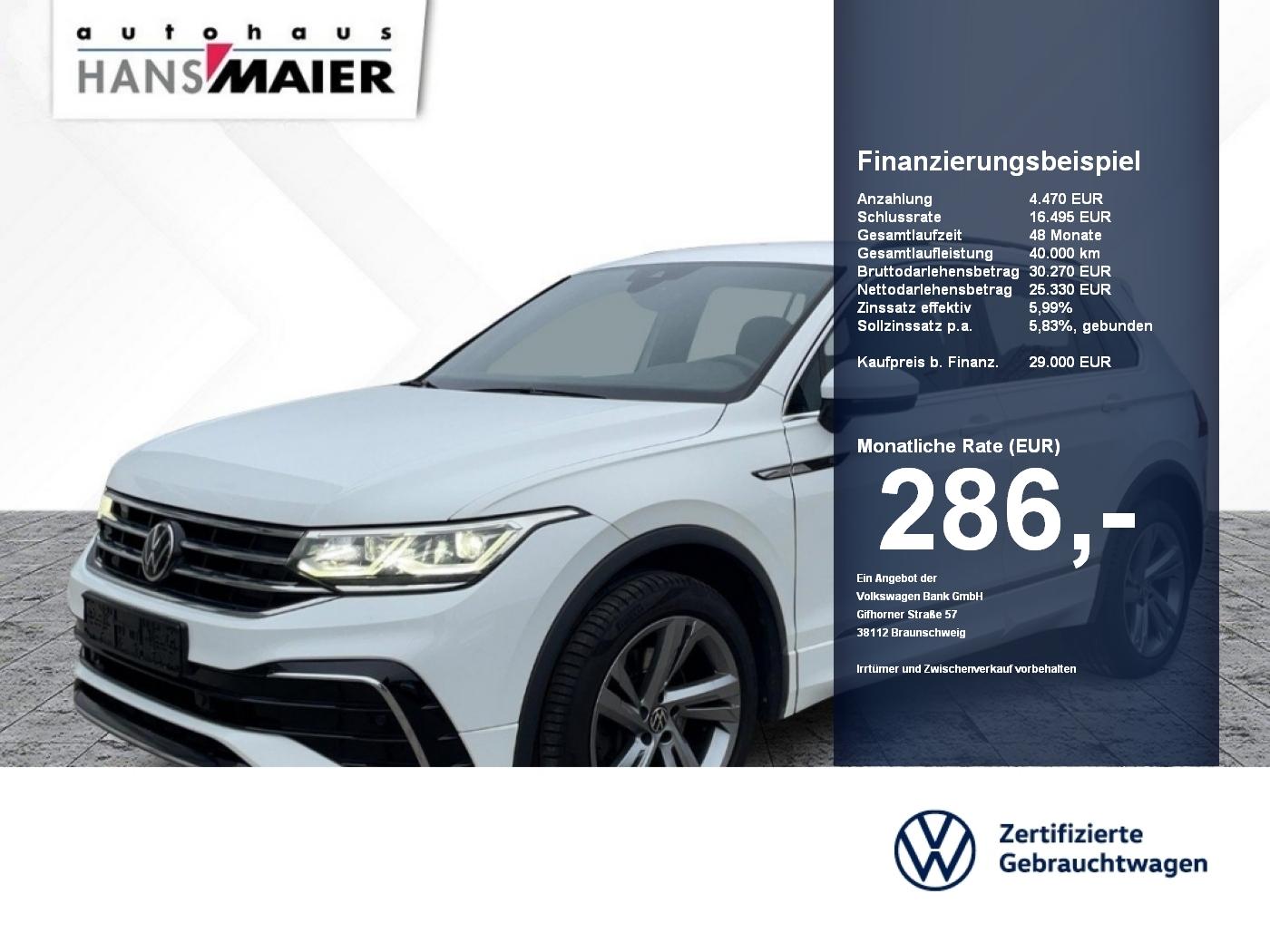 Volkswagen Tiguan R-Line TSI 4MOT. DSG Leder Matrix 8fach