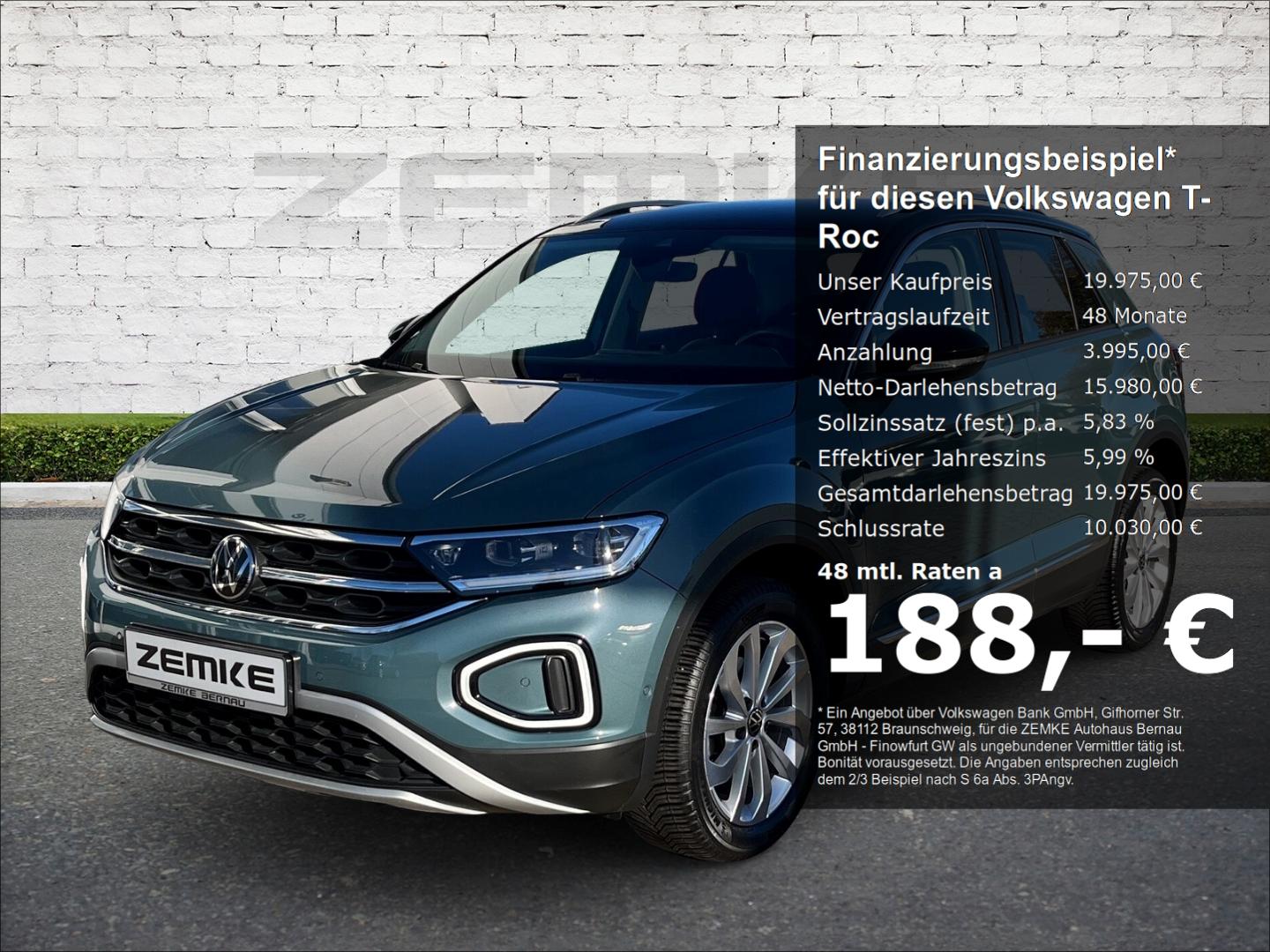 Volkswagen T-Roc 1.0 TSI Style OPF Digitales Cockpit LED El