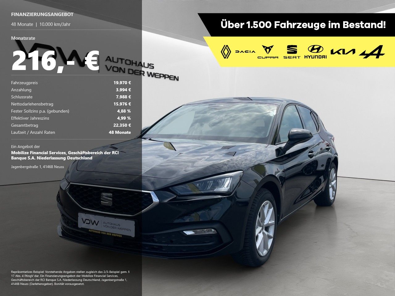SEAT Seat Leon TSI DSG Style Kamera FullLink Tempomat S
