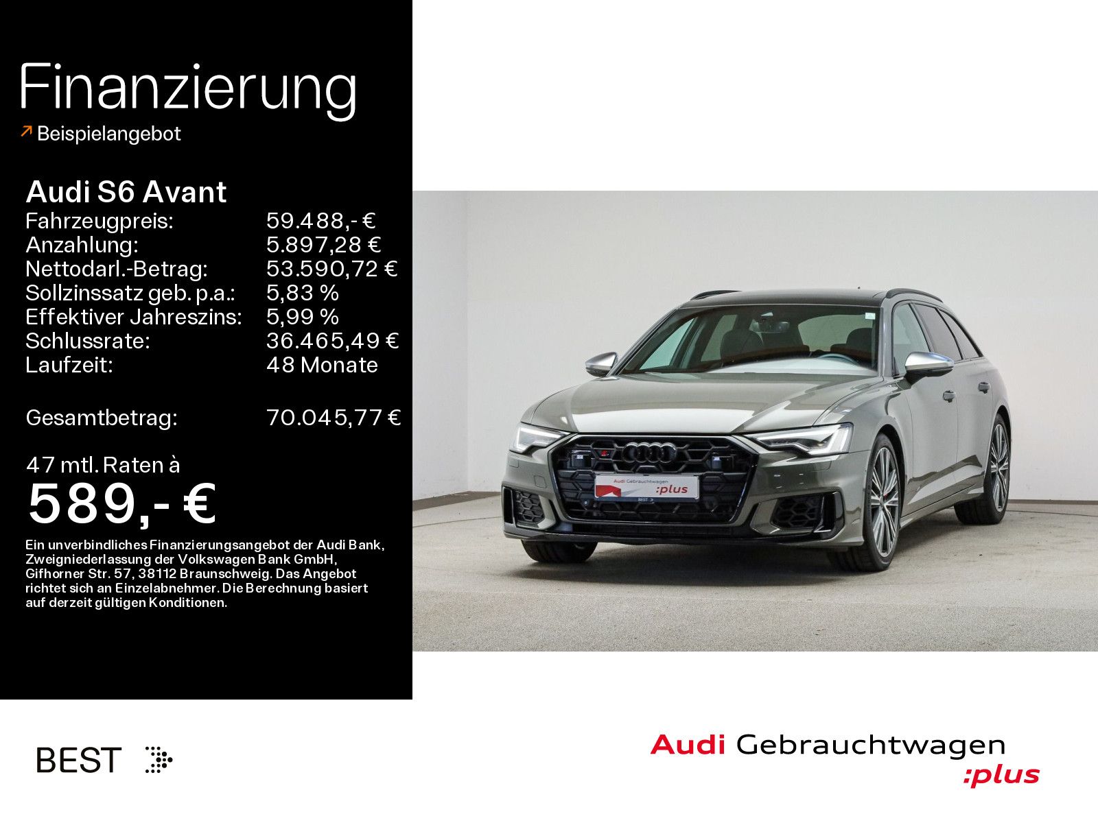 Audi S6 Avant Pano, B&O, Assist, Matrix