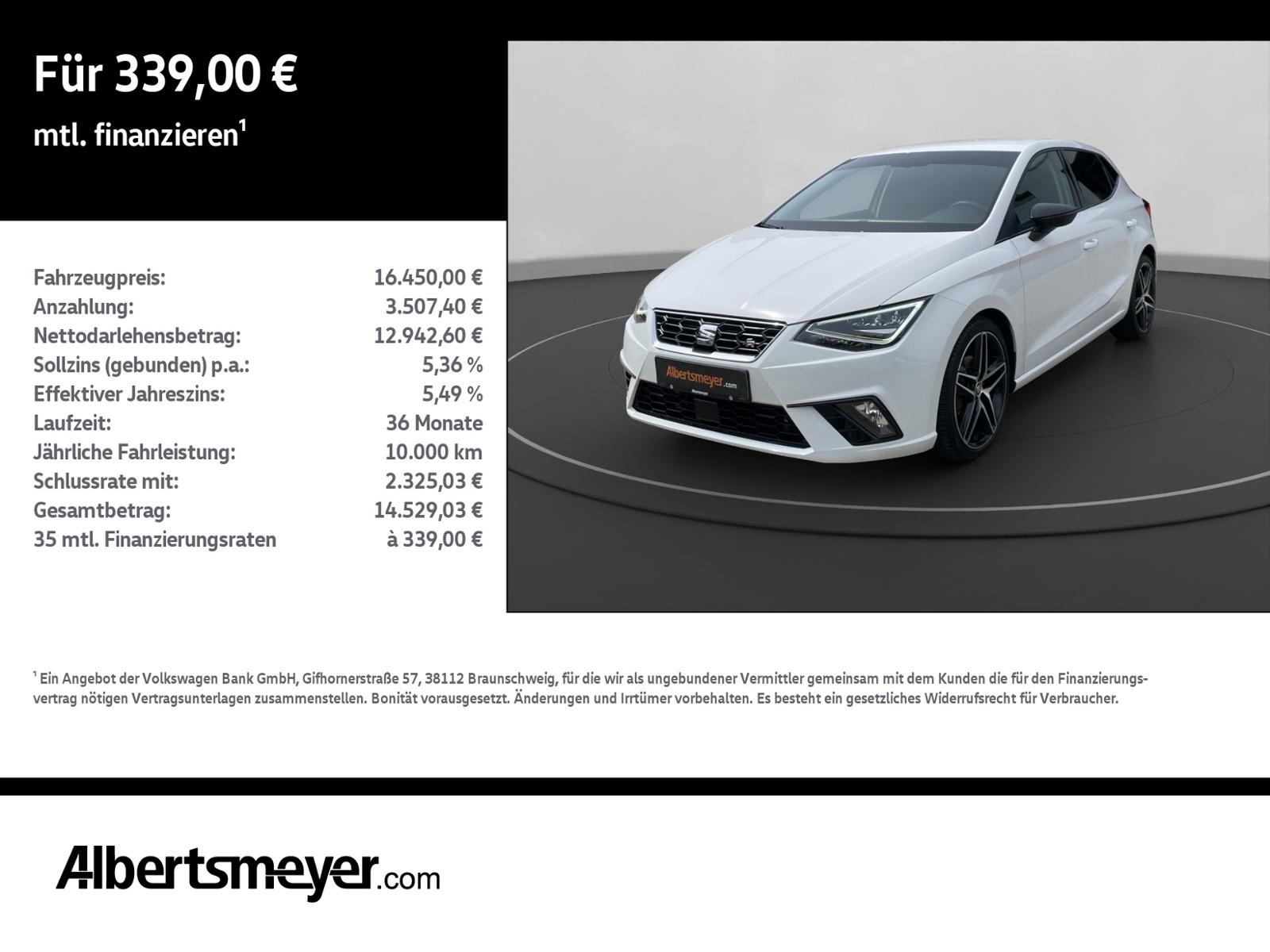 Seat Ibiza 1.0 TSI FR +LED+SITZHEIZUNG+APP+KLIMA