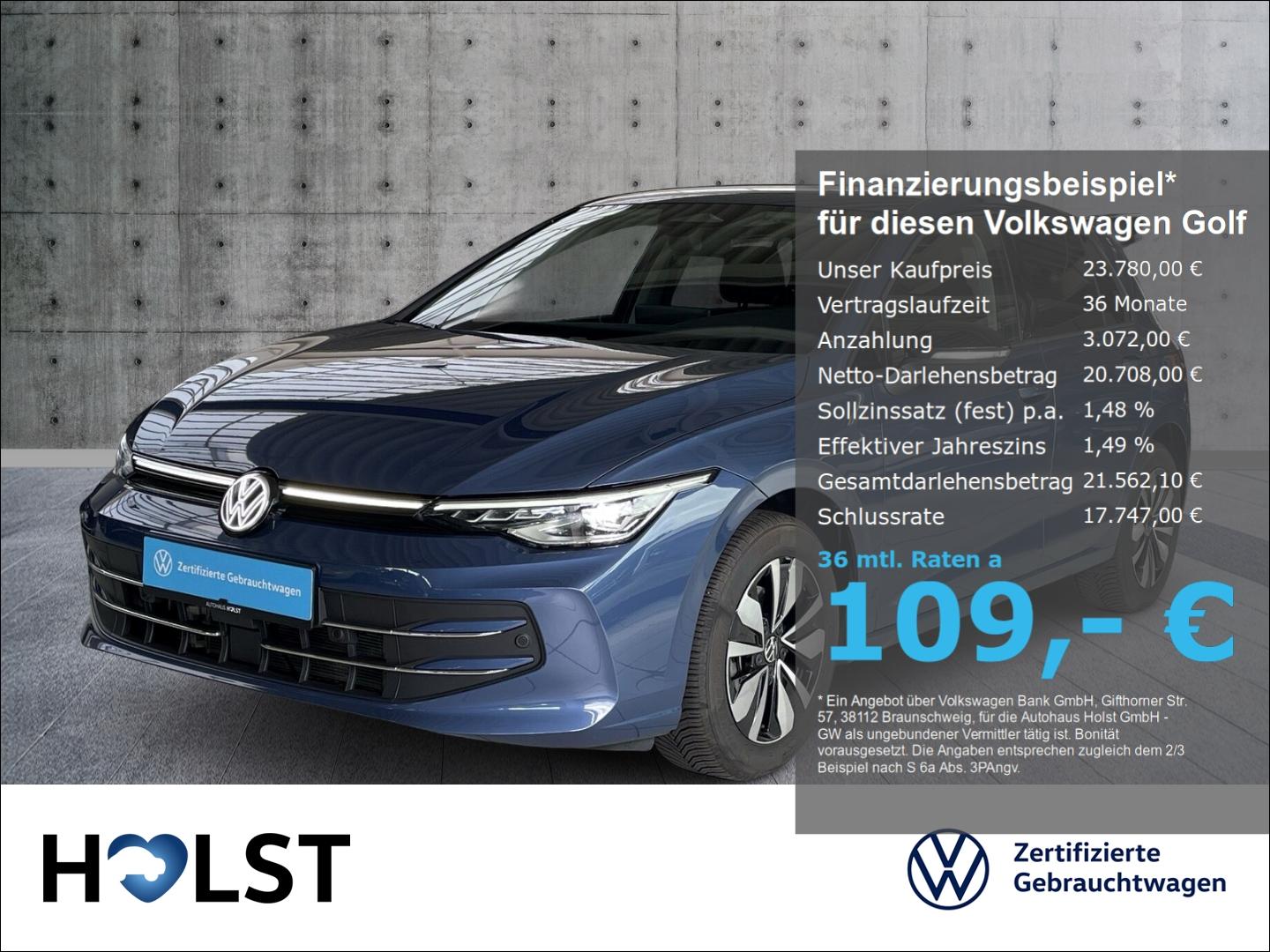 Volkswagen Golf VIII 1.5TSI GOAL LED-Plus AHK GJR RüFaKa NA