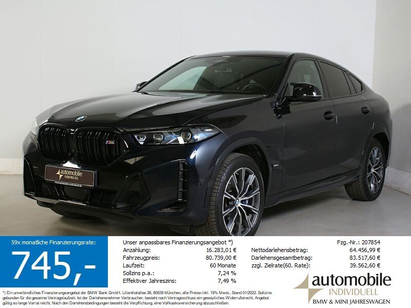 BMW X6 M60 2024, 4.4 benzīns, Automāts, SUV/Apvidus, Melns — Latvijā